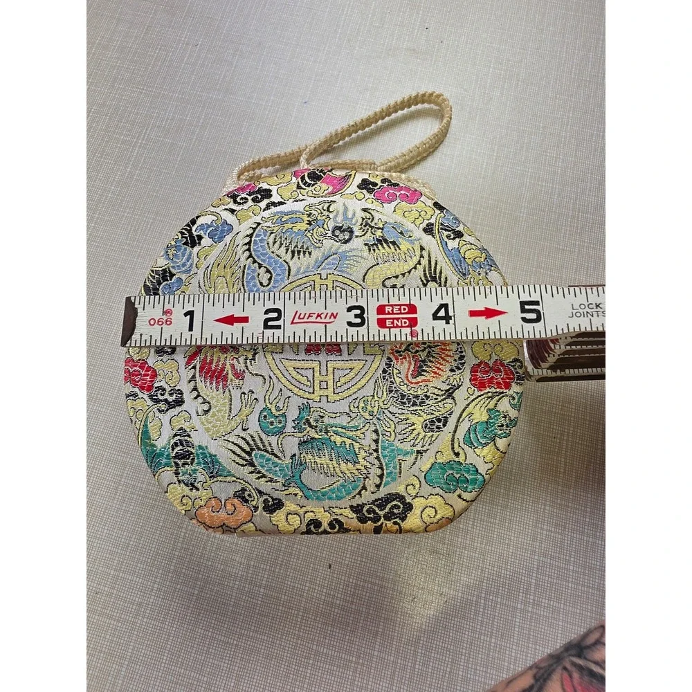 Vintage Chinese Silk Embroidered Round bag
